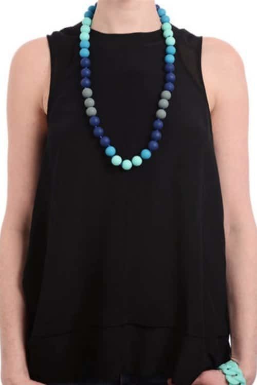 Chewbeads Bleecker Teething Necklace Turquoise