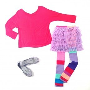 Luna Leggings Tutu Skirt Rainbow Colorblock Tights
