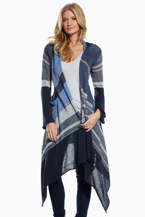 Draped Open Cardigan