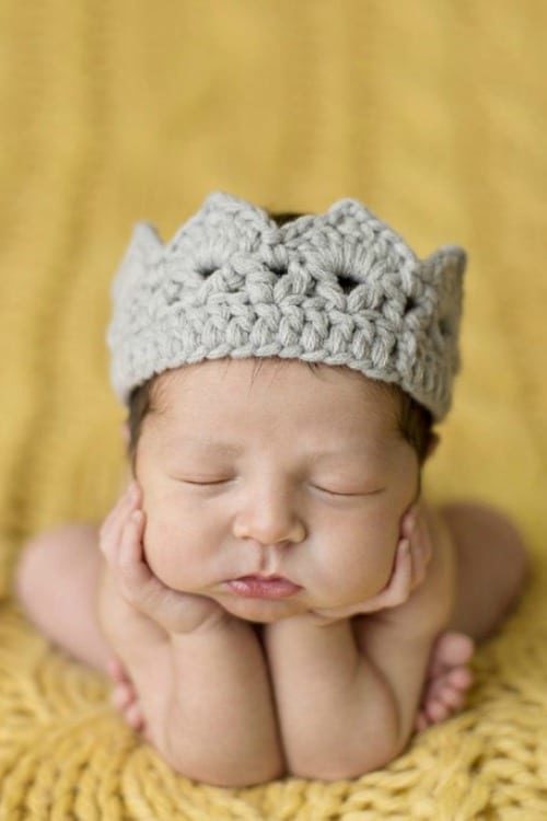 Avery Knit Crown Baby Hat Photo Prop