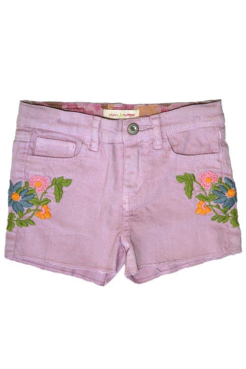 Mimi Maggie Lemonade Stand Floral Embroidered Shorts