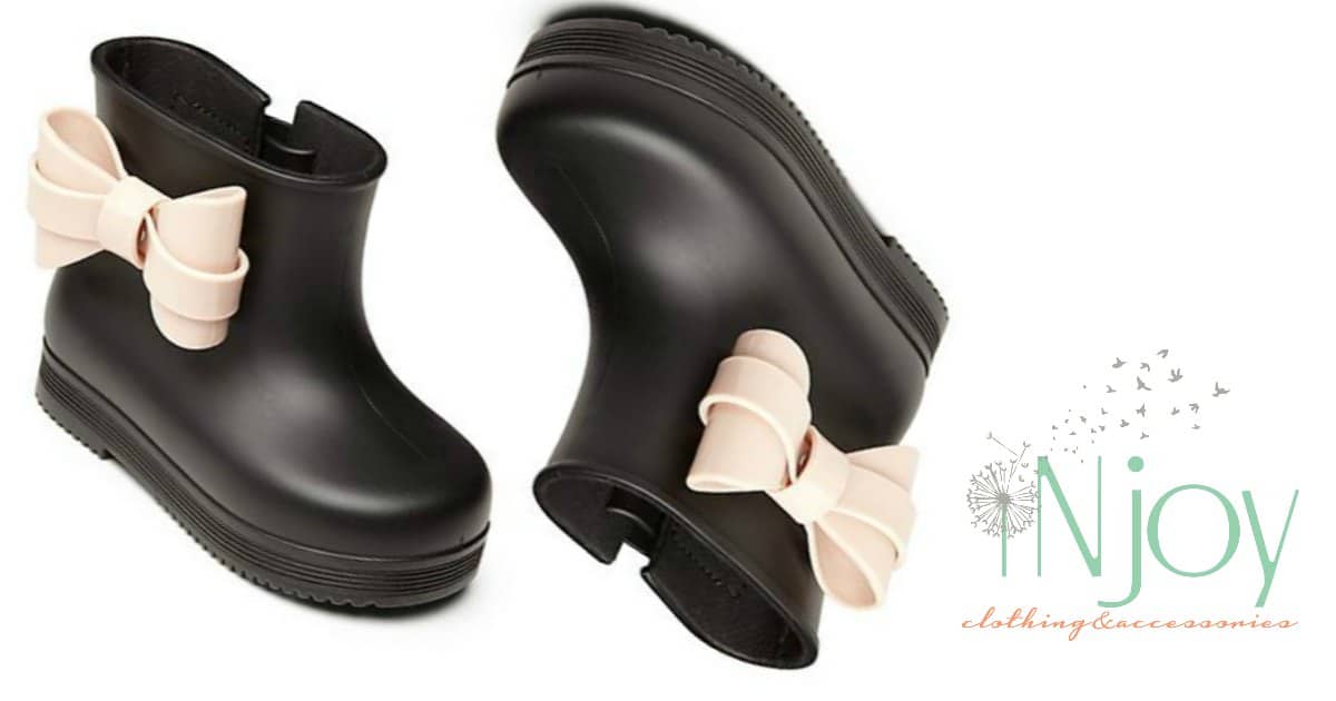 Mini Melissa Bow Boot Black