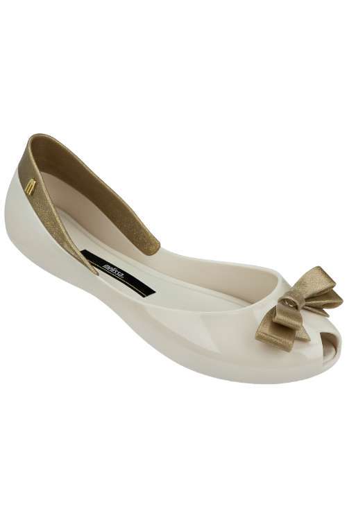 Melissa Shoes Queen Bow Flats Peep Toe