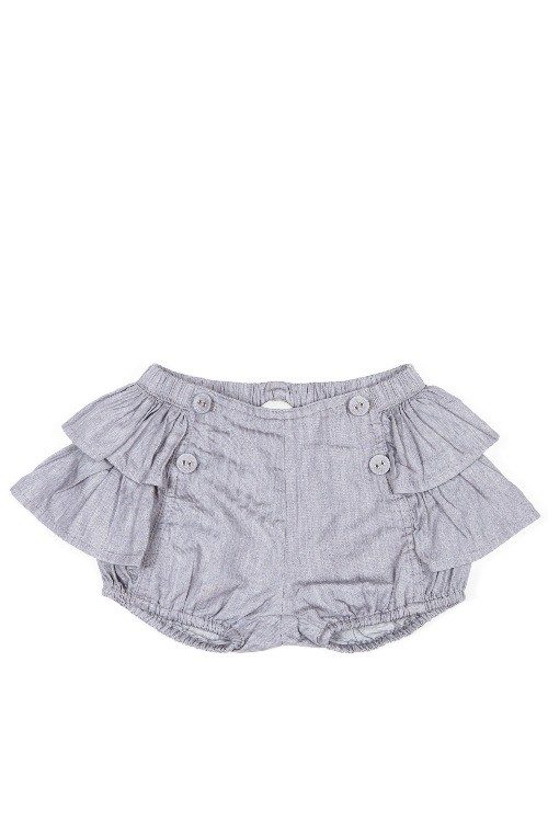 Little Wings by Paper Wings Light Grey Frilled Bloomers