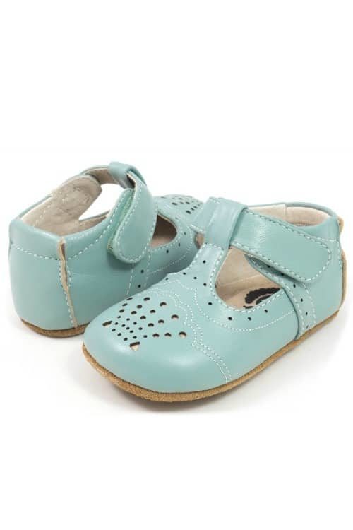 Livie & Luca Cora Light Blue Leather Baby Shoe