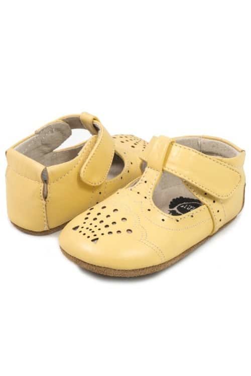 Livie & Luca Cora Yellow Leather Baby Shoe