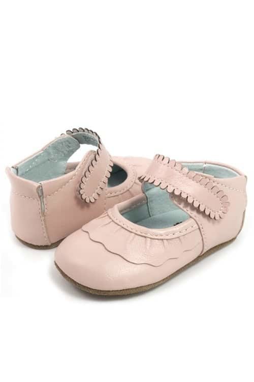 Livie & Luca Ruche Rose Shimmer baby shoe