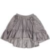Paper Wings Clothing Grey Frilled Drawstring Bustle Skirt
