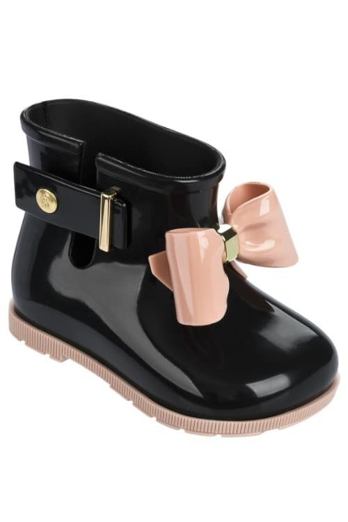 mini melissa sugar rain bow boot black