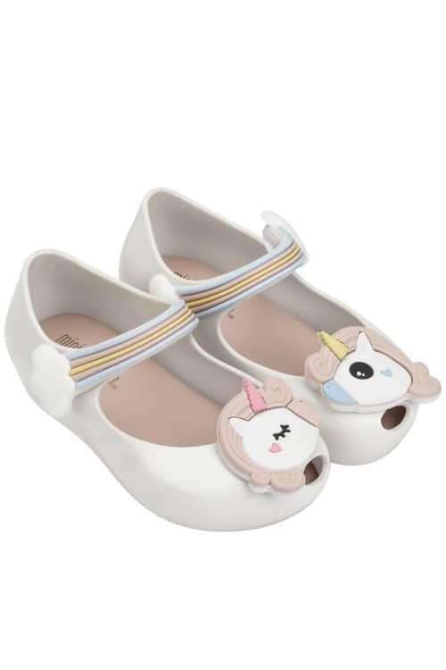 mini melissa unicorn shoes pink sparkling