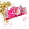 royal and rose pink glitter shimmer celebration crown-2