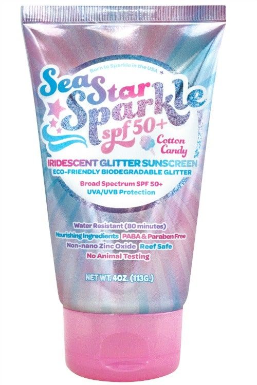sunshine glitter sea star sparkle sunscreen cotton candy